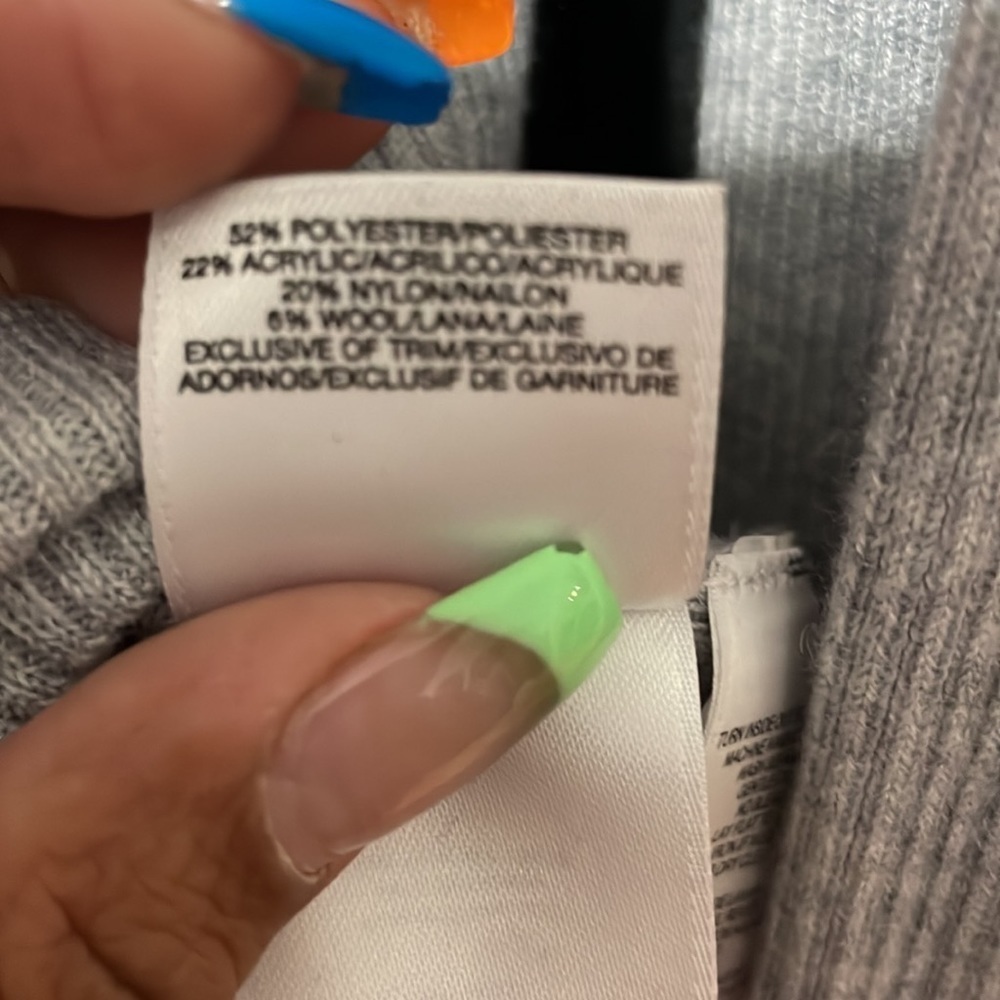 Anne Klein Basic sweatshirt gray sizes M - Picture 6 of 6